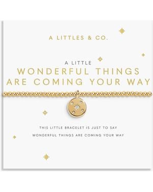 A Littles & Co. A Little 'Wonderful Things Are Coming Your Way' Bracelet - Metallic