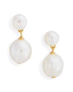 Eliou Sandra Freshwater Pearl Drop Earrings - White