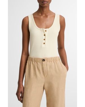 Vince Henley Rib Tank - Natural