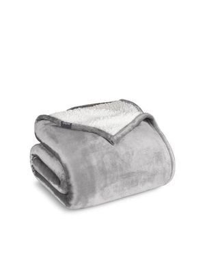 Bare Home Reversible Plush Fleece Blanket - Gray