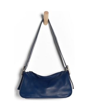 Free People Army Candy Leather Baguette Bag - Blue