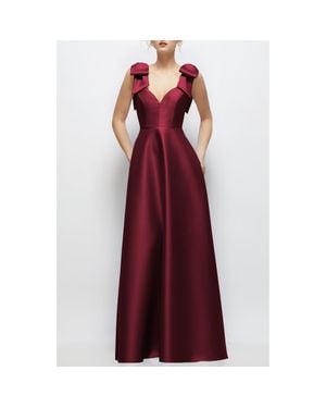 Alfred Sung Bow Detail Ball Gown - Red