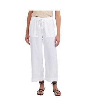 Bella Dahl Easy Pocket Crop Wide Leg Pants - White