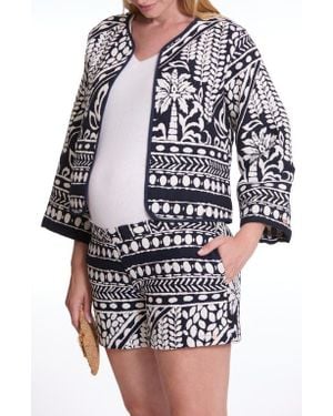 Cache Coeur Maternity Jacket Java - White