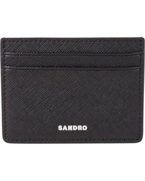 Sandro Reconstituted Leather Cardholder - Black