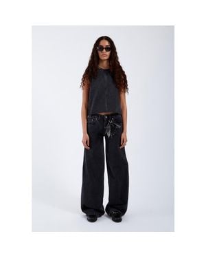Dr. Denim Rhue Low Wide Jeans - Blue