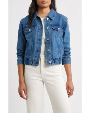 City Blues Denim Bomber Jacket - Blue