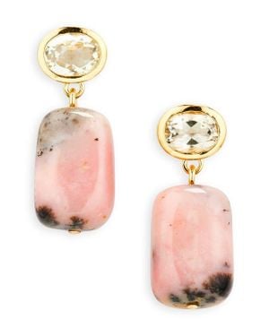Lizzie Fortunato Rosado Opal & Amethyst Drop Earrings - Pink