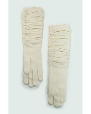 Portolano Rouched Gloves - White