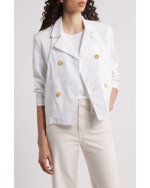 Frank & Eileen Mini Belfast Stretch Cotton Crop Peacoat - White