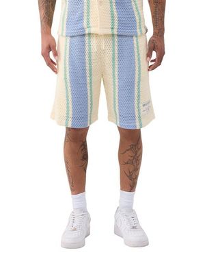 TRUE RELIGION Stripe Knit Shorts - Blue