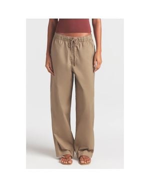 Skims Oversize Straight Leg Pants - Natural