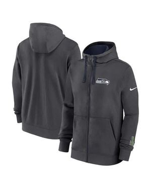 Nike Seattle Seahawks Primetime Club Full-Zip Hoodie - Black