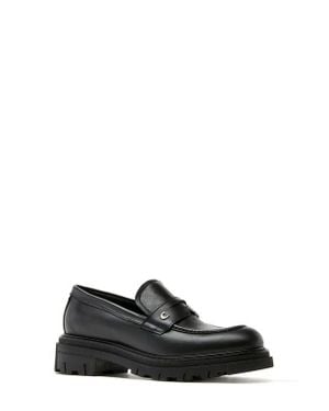 La Canadienne Doe Waterproof Platform Penny Loafer - Black