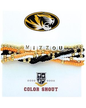 Color Shout Mizzou Lucky 7 Bracelet Set - Metallic