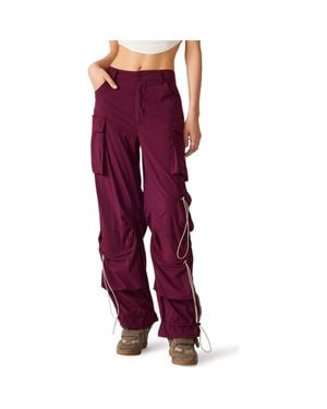Steve Madden Jacey Wide Leg Cargo Pants - Purple