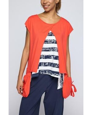 Luukaa Cerys Asymmetric Jersey Blouse - Red