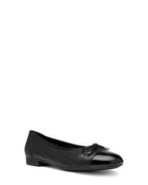 Ara Sangria Cap Toe Flat - Black