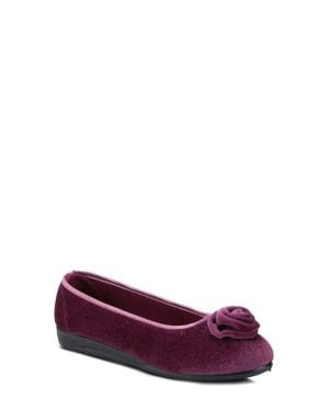 Flexus by Spring Step Roseloud Velvet Slipper - Purple