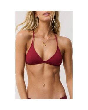 Rip Curl Classic Surf Cross Back Triangle Bikini Top - Red