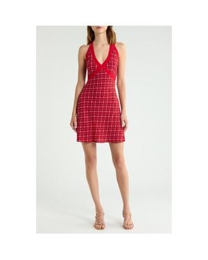 Reformation Wrenley Halter Minidress - Red