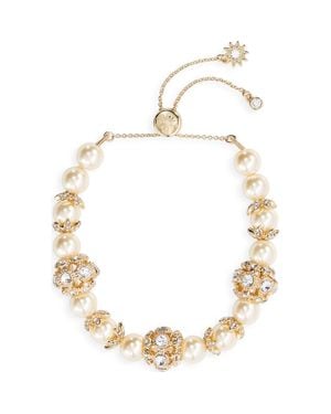 Marchesa Pavé Crystal & Imitation Pearl Slider Bracelet - Metallic