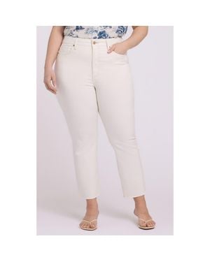 NYDJ Billie Frayed High Waist Ankle Mini Bootcut Jeans - Pink