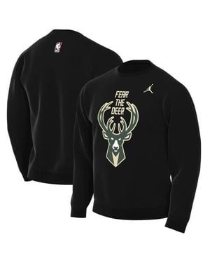 Nike Milwaukee Bucks Statement Edition Sweatshirt - Black