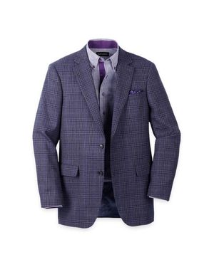 Paul Fredrick Cotton Blendsingle Breasted Notch Lapel Sport Coat - Blue
