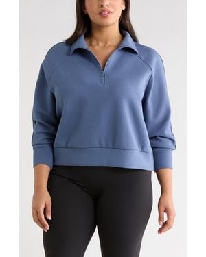 Zella Sporty Half-Zip Pullover - Blue