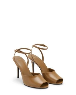 Mango Ankle Strap Peep Toe Sandal - Green