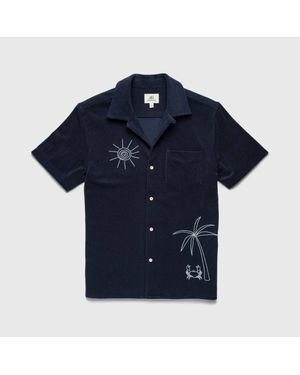Surfside Supply Mariner Terry Camp Collar Shirt - Blue