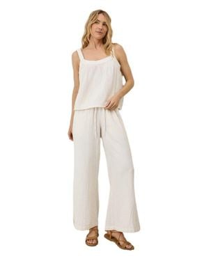 Pact Organic Cotton Double Gauze Square Neck Cami - Natural