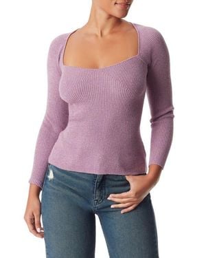 Sam Edelman Skye Sparkle Rib Sweater - Purple