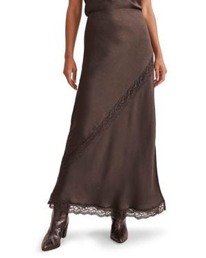 Splendid Penelope Lace Maxi Skirt - Brown