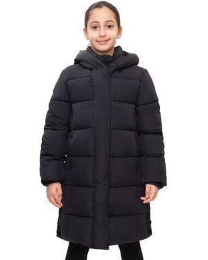 Rokka&Rolla Kids' Knee Length Puffer Coat - Blue