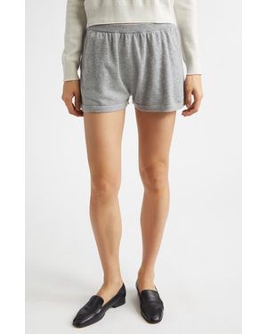 Johnstons of Elgin Cove Cashmere Lounge Shorts - Gray
