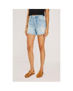 Rails Mesa Embroidered Denim Shorts - Blue