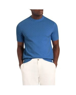 Ted Baker Ingvi Cotton & Wool Knit T-Shirt - Blue