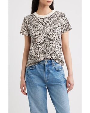 Rails Girlfriend Cheetah Print T-Shirt - Blue