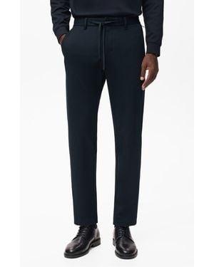 Mango Slim Fit Drawstring Pants - Blue