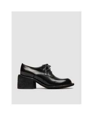 OC MARKETPLACE Wilds 002 Novak Lace-Up Leather Bootie - Black