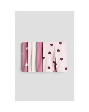 H&M 5-Pack Cotton Cycling Shorts - Pink