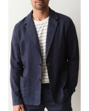 Marine Layer Hemp Blend Blazer - Blue