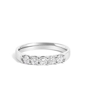 Haus of Brilliance 14K 1/2 Ctw Diamond 5 Stone Band Ring - White