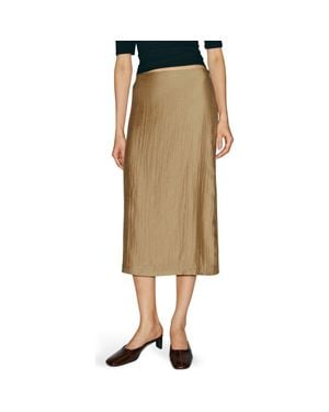 Reformation Helen Low Waist Midi Skirt - Natural