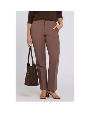 NYDJ Bella Sculpt-Her Marilyn Straight Leg Pants - Brown