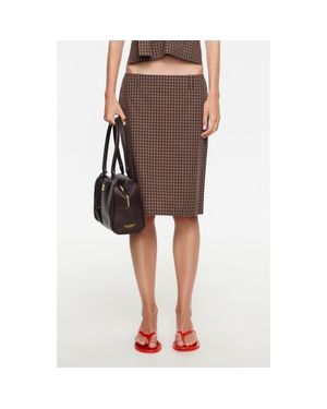 Lioness Play On Midi Skirt - Brown