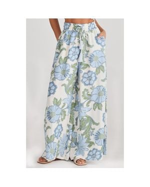 Talisman the Label Freedom Floral Drawstring Pants - Blue