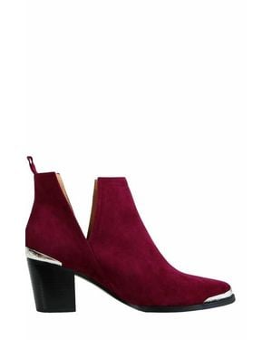Belle & Bloom Austin Suede Ankle Boot - Red